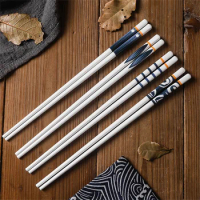 Ceramics Food Chopsticks Anti-falling Simple Decor Household Kitchen For Food Cooking Household Accessories Chinese Chopsticks