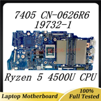 Mainboard CN-0626R6 0626R6 626R6 For Dell Inspiron 7405 Laptop Motherboard 19732-1 With Ryzen 5 4500U CPU 100% Full Working Well