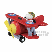 小禮堂 史努比 TOMICA公仔模型《R08.紅黃.飛機》擺飾.玩具