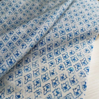 1 meter X 1.35 meter Ethnic Dress Shirt Material Natural Silk Cotton Fabric Calico