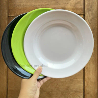 ( 6 PCS / 12 PCS) — Piring Makan Melamine 23cm / Piring Bulat SingaSingi / Piring Melamine Tebal