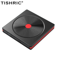TISHRIC Portable External Optical DVD Drive USB 3.0 DVD RW CD Writer Drive Reader Player For Macbook Laptop Desktop PC