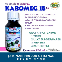 Abamektin BENING KAROMEC 18 EC 500 ml Ampuh Basmi Trips Kutu Kebul, Wereng, Ulat, Kaper Sundep, Liro