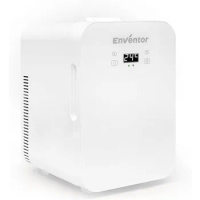 Enventor 10L Mini Refrigerator Skincare Fridge, AC 120V DC 12V Mini Portable Thermoelectric Cooler and Warmer Refrigerators