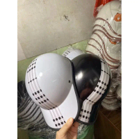 Combo 2 Mũ Bảo Hiểm Lưỡi Trai Sọc Kẻ Đen Trắng Thời Trang Nam Nữ