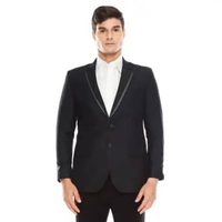 Andre Laurent Jas formal pria slimfit (J.936.K2.01.LIS ) Hitam Motif 2XL