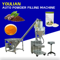 DF-Y&amp;DS-3 Powder Filling Machine 5-5000g Curry Spices Fragrances White Salt Automatic Auger Powder Filler with Screw Conveyor