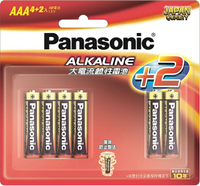 Panasonic 大電流鹼性電池 4號 6入
