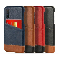 Luxury Case For Realme X3 SuperZoom Case Card Slot Holder Mixed Splice PU Leather Cover For OPPO Realme X3 SuperZoom Case