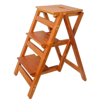 實木梯凳家用多功能折疊樓梯椅凳子兩用室內登高三步小梯子