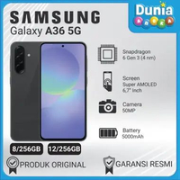 HP Samsung Galaxy A36 5G 8/256GB & 12/256GB BLACK | 6.7” FHD+ AMOLED | 5000mAh - Garansi Resmi 12/25