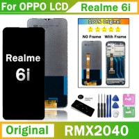 6.5" Original For OPPO Realme 6i LCD RMX2040 Display With Frame Touch Screen Digitizer Assembly For Realme6i LCD Replacement