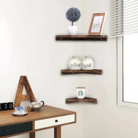 Corner Shelf Hanging Floating Cabinet Wall Holder Book Stand Living Room Storage Rack Ledge Wall-mounted