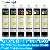 GTX Empty Ink Bag With 700ML One Time Chip Ink Bag For Brother GTX-422 GTX-423 GTXPRO GTX Series Printer