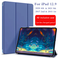 For iPad Pro 12.9 Case 2020 New 4th Case with Face ID Funda For iPad Pro 12.9 2021 2017 2015 Case 3rd 2nd 1st Generation Capa