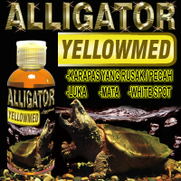 ALLIGATOR YELLOWMED OBAT KURA-KURA AIR MENGOBATI WHITE SPOT BINTIK PUTIH JAMUR KURA AST CST MENGOBA