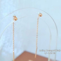 Anting Pentol Panjang Italy AU Rosegold 750 kadar 18k 0,71gr