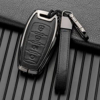 Alloy Leather Remote Car Key Fob Case for Great Wall Haval H6 Keys Cover Waterproof H7 H9 H2s H1 H4 F5 F7x Gmw Shell Keychian