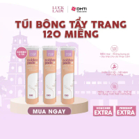 Bông tẩy trang Luck Lady dạng túi rút 120 miếng mềm mịn