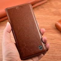 Luxury Crazy Horse Genuine Leather Case For Samsung Galaxy A12 A22 A32 A42 A52 A72 M12 4G 5G Magnetic Flip Cover Phone Cases