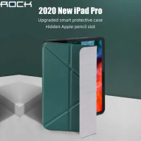 For iPad Air 4 Case Shockproof wrap PU Leather Flip Tablet Sleeve for iPad Pro 12.9" for iPad Pro 11" 2020 Cover ROCK