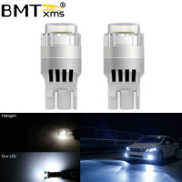 BMTxms 2Pcs T20 W21/5W 7443 7440 LED Canbus Light T10 W5W For Lada Kalina Granta Vesta Car DRL W21W WY21W LED Bulbs 6500K White