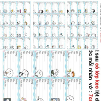 Nhãn vở đầu tròn meme cute 80 nhãn khác nhau/ nhãn dán meme/ nhãn vở Quby cute