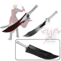 Fate Stay Night Excalibur Anime Cosplay Sword Archer Class Replica Twin Swords Red Silver Supply Carbon Steel No Sharp