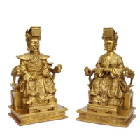 純銅玉皇大帝王母娘娘神像家用供奉擺件玉帝王母佛像工藝品