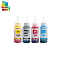 T664 664 Refill Dye Ink for Epson Eco Tank L210 L220 L360 L380 L355 L365 L310 L130 L110 L350 L1300 L1455 Refillable Dye Ink