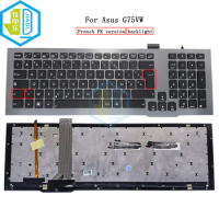 CZ ND French AZERTY Keyboard Backlit Light For ASUS ROG G75 G75VX G75VW G75VW-TH71 G75VX-DH72 Czech Norway Nordic 0KNB0-9410FR00
