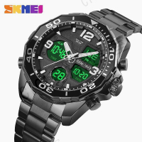 【電子發票＋費】時刻美 SKMEI 1649 豪華金色男士手錶品牌不鏽鋼石英數字防水手錶腕錶【亞德機械五金家居】