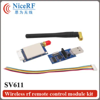1PIECE TTL Interface 433MHz Wireless RF Transceiver Module SV611+1PIECE 433 Elbow Rod Antenna+1 PIECE TTL USB Bridge Board