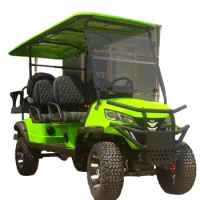Factory Customizable Colors Hunting Golf Carts 72V Lithium Battery Buggy 4 Seat Electric Golf Cart CE Approved