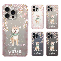 【YOURS】iPhone 15 Pro Max/i15 Pro/i15 Plus/i15 鏡頭全包覆彩鑽防摔魔方手機殼-柴犬(軍規殼)