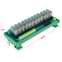 12 channels G2R-1-E 12V 24V 16A Relay Module PLC Board