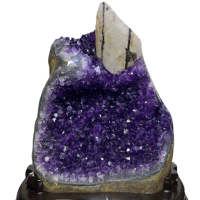 【恬芯晶品】7.3KG極品烏拉圭帝王紫方解石水晶AG7(頂級聚財招財貴人開運風水擺件帝王紫水晶洞父親節)
