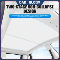 2pcs/set 2024 Model 3 highland Nano ice silk Tesla Sunshade Roof Glass Sunshade with Storage Bag UV