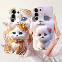 เคสโทรศัพท์, สำหรับ Vivo Y29 4G และ Poco Vivo Y29 4G, ดีไซน์ดอกทิวลิปทันสมัย, ทำจากซิลิโคนนิ่มด้าน, 