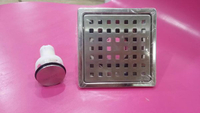 【麗室衛浴】廚房地板不鏽鋼壓扣式落水頭 M-038D 防蟲.防臭.防髮絲雜物 快速排水 10x10cm