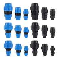 25-50mm to 20-40mm PE Pipe Reducer Direct Head Hose Connector Adapter Garden Farmland Irrigation Straight Reducer Fittings