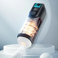 Leten Powerful Real Vacuum Sucking Male Masturbator Cup Electric Telescopic Role Change Voice/Heating Machine Sex Toys For Men