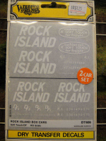 Mini HO規 Rock Island 貨車廂感壓轉印貼紙