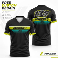 VICT X WEDX |  JERSEY KAOS RACING SPEED CUSTOM POLO KERAH KANCING V-NECK, KAOS SATUAN, BAHAN FULLPRI