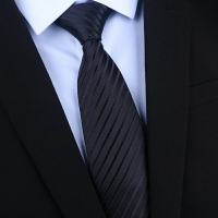 8厘米手打款黑色真絲領帶 百搭男桑蠶絲男士西服襯衫領帶商務工作