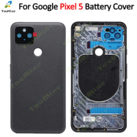Battery Cover For Google Pixel 5 Door Back Housing Rear Case For Google Pixel5 Back Battery Door With Camera Lens