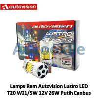 Autovision LUSTRO Microzen LED T20 W21/5W 12V Putih White Canbus Super Bright Chip Lampu Rem Stop Mo