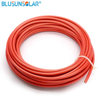 Shipping By DHL,6.0mm Sq 200meter/roll, XLPE PV Cable 10AWG PV Cable,red Color 1500V DC Cable