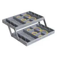 Utensil Organizer For Kitchen Drawers 2/3 Tier Kitchen Multi-Use Utensil Storage Foldable Desktop Organizer Box With Adjustable