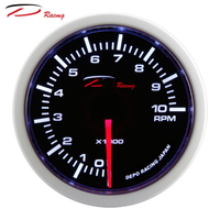 【D Racing三環錶/改裝錶】52mm單色白光 高反差 轉速錶 TACHOMETER 入門款